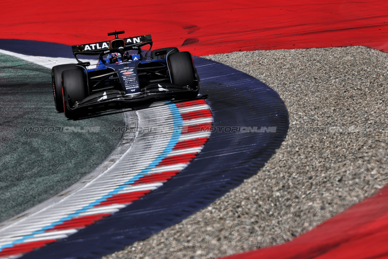 GP AUSTRIA, Alexander Albon (THA) Atlassian Williams Racing FW47.

28.06.2025. Formula 1 World Championship, Rd 11, Austrian Grand Prix, Spielberg, Austria, Qualifiche Day.

- www.xpbimages.com, EMail: requests@xpbimages.com © Copyright: Charniaux / XPB Images