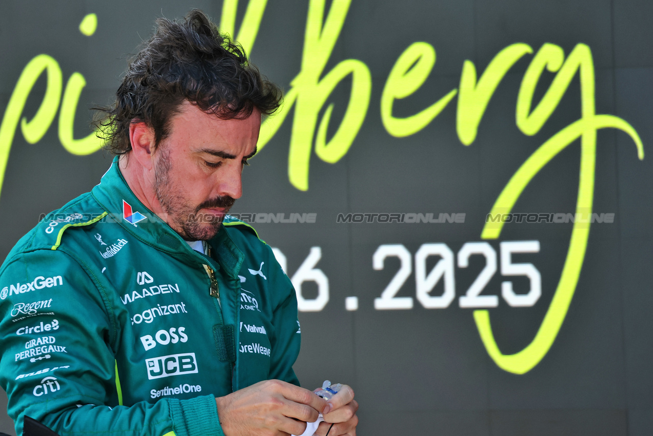 GP AUSTRIA, Fernando Alonso (ESP) Aston Martin F1 Team.

28.06.2025. Formula 1 World Championship, Rd 11, Austrian Grand Prix, Spielberg, Austria, Qualifiche Day.

- www.xpbimages.com, EMail: requests@xpbimages.com © Copyright: Batchelor / XPB Images