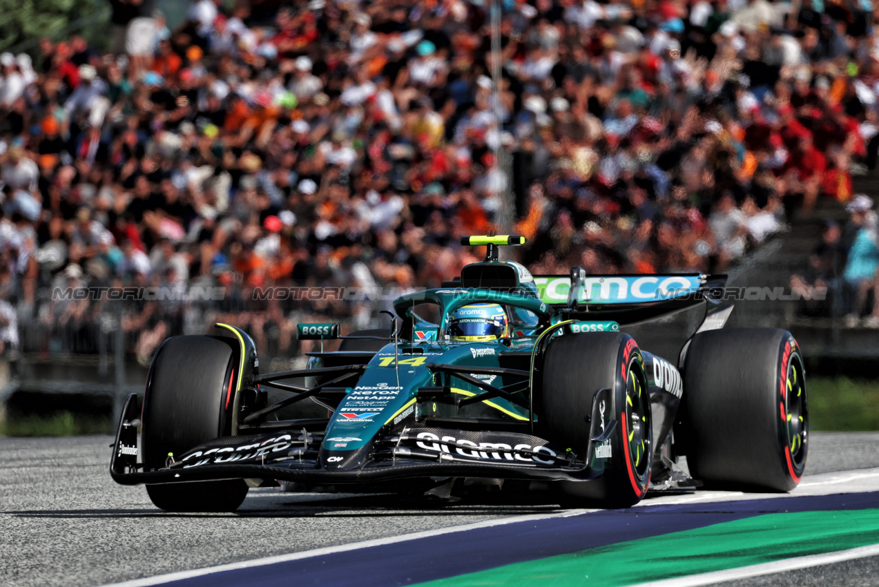 GP AUSTRIA, Fernando Alonso (ESP) Aston Martin F1 Team AMR25.

28.06.2025. Formula 1 World Championship, Rd 11, Austrian Grand Prix, Spielberg, Austria, Qualifiche Day.

- www.xpbimages.com, EMail: requests@xpbimages.com © Copyright: Moy / XPB Images