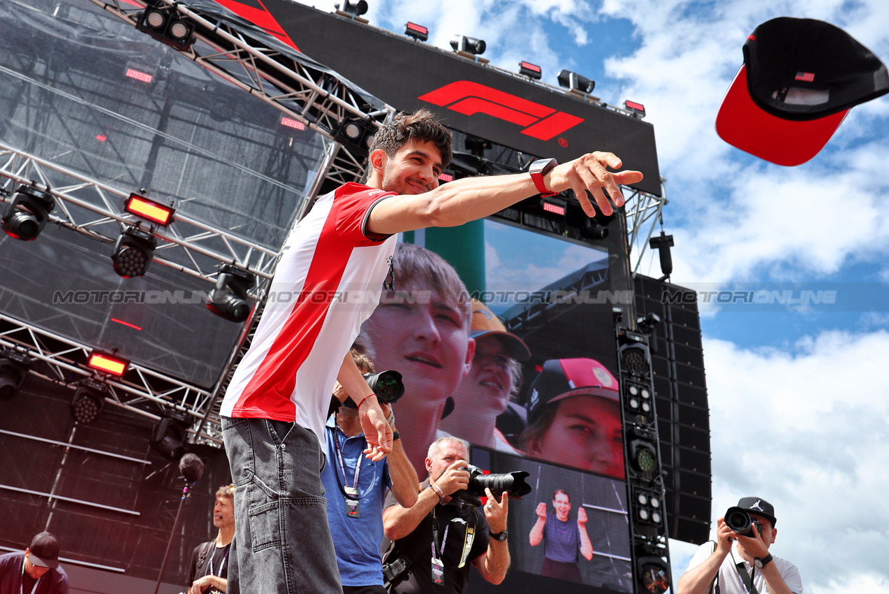 GP AUSTRIA, Esteban Ocon (FRA) Haas F1 Team on the FanZone Stage.

28.06.2025. Formula 1 World Championship, Rd 11, Austrian Grand Prix, Spielberg, Austria, Qualifiche Day.

- www.xpbimages.com, EMail: requests@xpbimages.com © Copyright: Moy / XPB Images