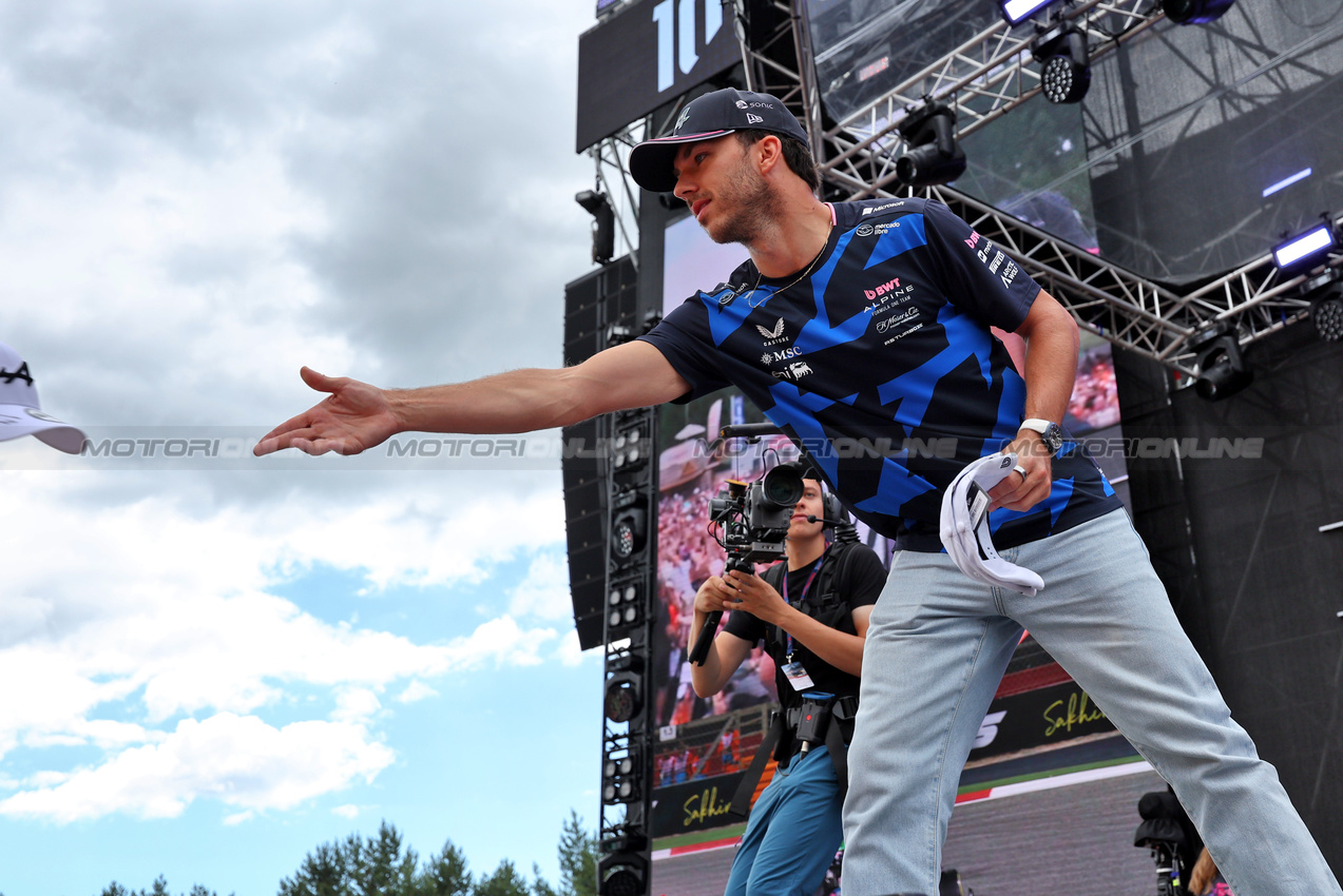 GP AUSTRIA, Pierre Gasly (FRA) Alpine F1 Team on the FanZone Stage.

28.06.2025. Formula 1 World Championship, Rd 11, Austrian Grand Prix, Spielberg, Austria, Qualifiche Day.

- www.xpbimages.com, EMail: requests@xpbimages.com © Copyright: Moy / XPB Images