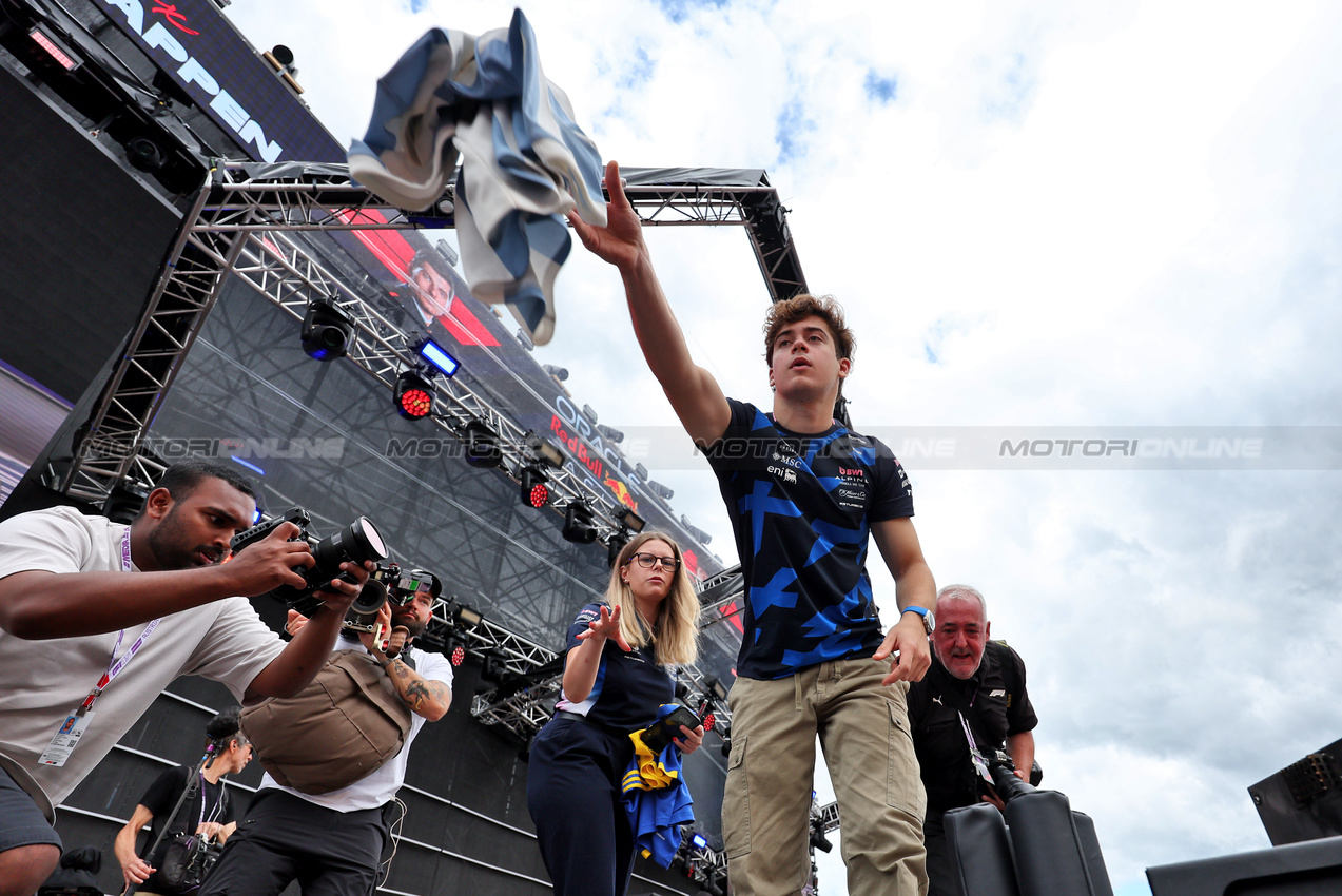 GP AUSTRIA, Franco Colapinto (ARG) Alpine F1 Team on the FanZone Stage.

28.06.2025. Formula 1 World Championship, Rd 11, Austrian Grand Prix, Spielberg, Austria, Qualifiche Day.

- www.xpbimages.com, EMail: requests@xpbimages.com © Copyright: Moy / XPB Images
