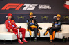 GP AUSTRIA, (L to R): Charles Leclerc (MON) Ferrari; Lando Norris (GBR) McLaren; e Oscar Piastri (AUS) McLaren, in the post qualifying FIA Press Conference.

28.06.2025. Formula 1 World Championship, Rd 11, Austrian Grand Prix, Spielberg, Austria, Qualifiche Day.

- www.xpbimages.com, EMail: requests@xpbimages.com © Copyright: Moy / XPB Images
