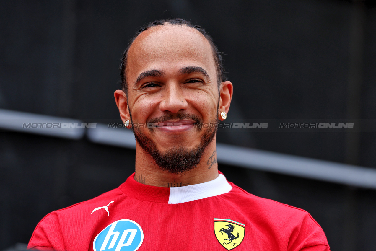 GP AUSTRIA, Lewis Hamilton (GBR) Ferrari on the FanZone Stage.

27.06.2025. Formula 1 World Championship, Rd 11, Austrian Grand Prix, Spielberg, Austria, Practice Day.

- www.xpbimages.com, EMail: requests@xpbimages.com © Copyright: Moy / XPB Images