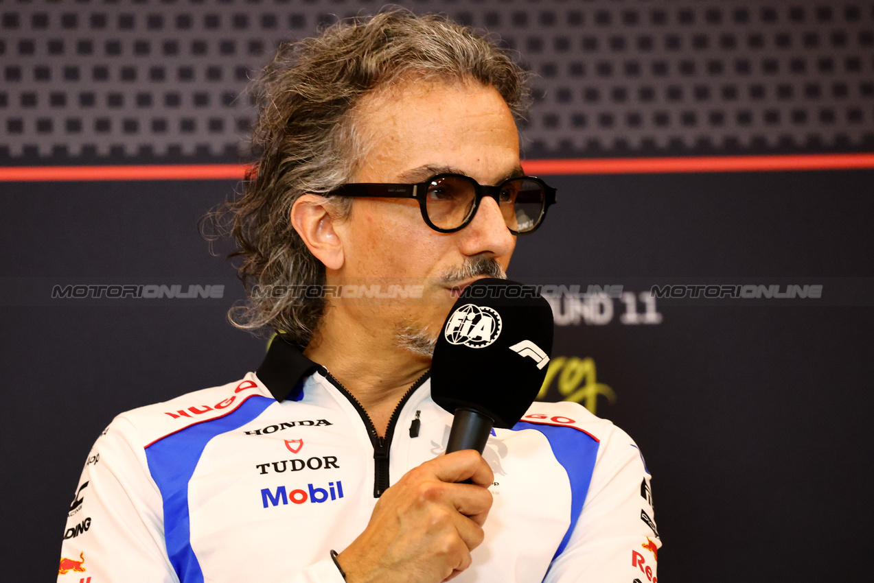 GP AUSTRIA, Laurent Mekies (FRA) Racing Bulls Technical Director in the FIA Press Conference.

27.06.2025. Formula 1 World Championship, Rd 11, Austrian Grand Prix, Spielberg, Austria, Practice Day.

- www.xpbimages.com, EMail: requests@xpbimages.com © Copyright: Charniaux / XPB Images