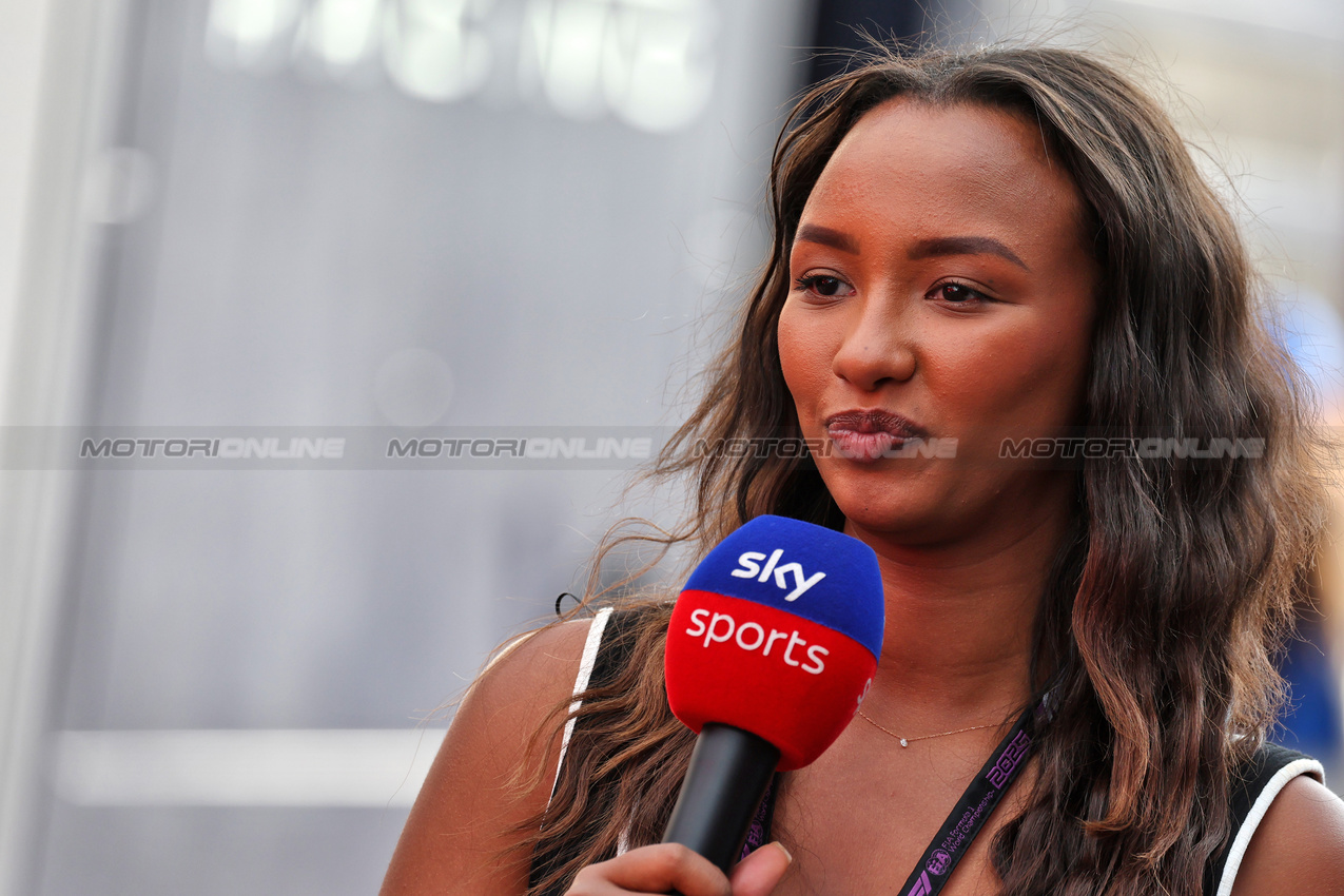 GP AUSTRIA, Naomi Schiff (RWA) / (BEL) Sky Sports F1 Presenter.

27.06.2025. Formula 1 World Championship, Rd 11, Austrian Grand Prix, Spielberg, Austria, Practice Day.

- www.xpbimages.com, EMail: requests@xpbimages.com © Copyright: Moy / XPB Images