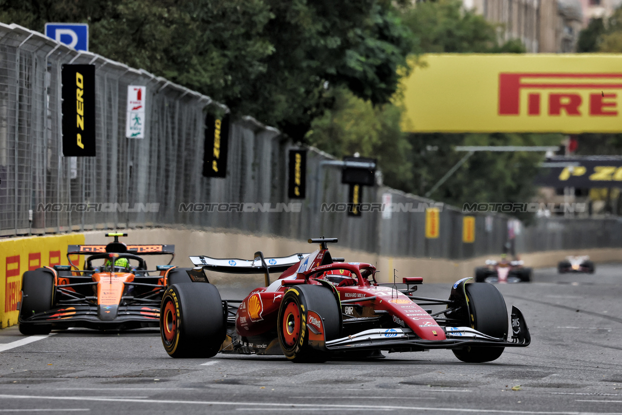 GP AZERBAIJAN, Charles Leclerc (MON) Ferrari SF-25.

21.09.2025. Formula 1 World Championship, Rd 17, Azerbaijan Grand Prix, Baku Street Circuit, Azerbaijan, Gara Day.

- www.xpbimages.com, EMail: requests@xpbimages.com © Copyright: Charniaux / XPB Images