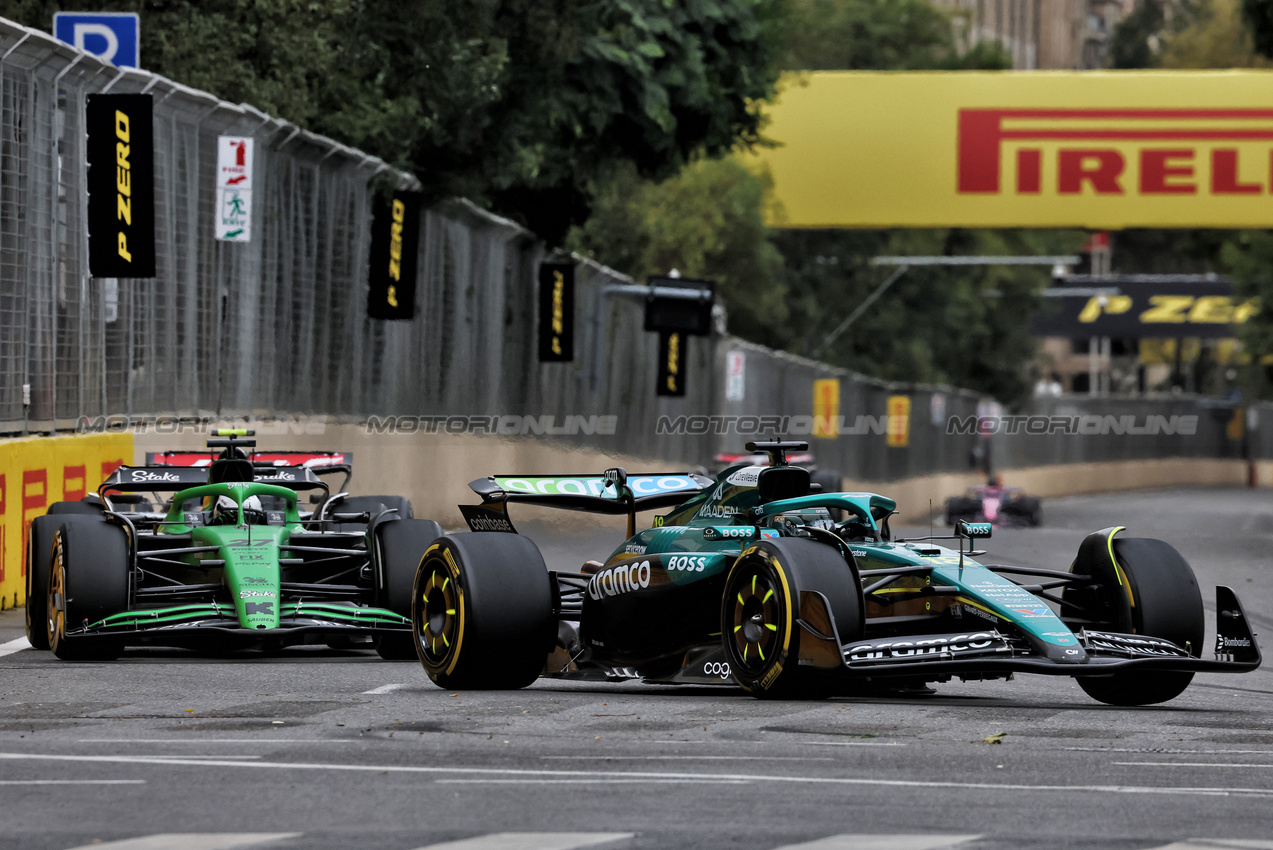 GP AZERBAIJAN, Lance Stroll (CDN) Aston Martin F1 Team AMR25.

21.09.2025. Formula 1 World Championship, Rd 17, Azerbaijan Grand Prix, Baku Street Circuit, Azerbaijan, Gara Day.

- www.xpbimages.com, EMail: requests@xpbimages.com © Copyright: Charniaux / XPB Images