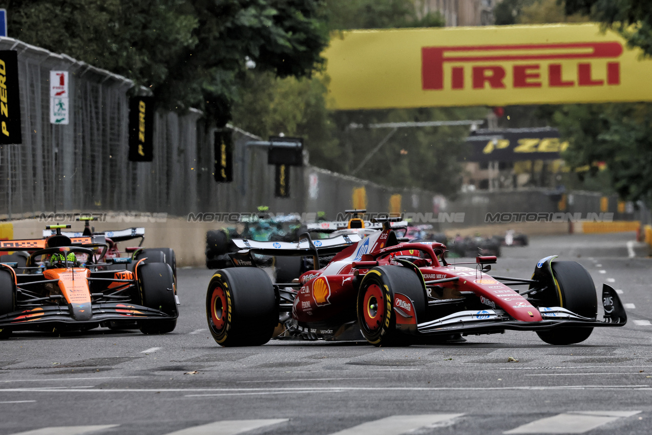 GP AZERBAIJAN, Charles Leclerc (MON) Ferrari SF-25.

21.09.2025. Formula 1 World Championship, Rd 17, Azerbaijan Grand Prix, Baku Street Circuit, Azerbaijan, Gara Day.

- www.xpbimages.com, EMail: requests@xpbimages.com © Copyright: Charniaux / XPB Images