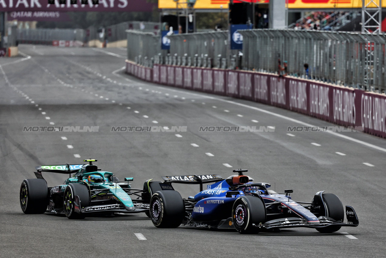 GP AZERBAIJAN, Alexander Albon (THA) Atlassian Williams Racing FW47.

21.09.2025. Formula 1 World Championship, Rd 17, Azerbaijan Grand Prix, Baku Street Circuit, Azerbaijan, Gara Day.

- www.xpbimages.com, EMail: requests@xpbimages.com © Copyright: Batchelor / XPB Images