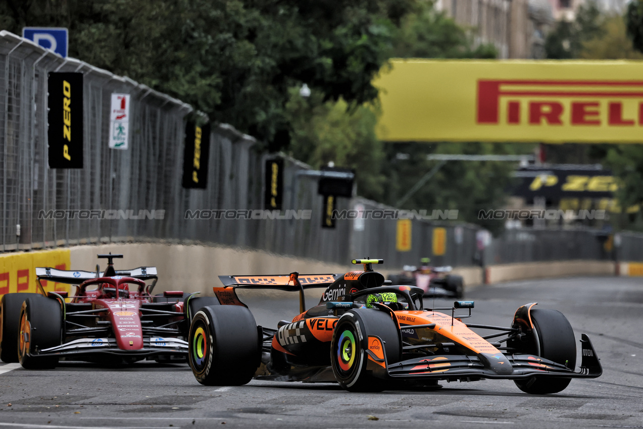 GP AZERBAIJAN, Lando Norris (GBR) McLaren MCL39.

21.09.2025. Formula 1 World Championship, Rd 17, Azerbaijan Grand Prix, Baku Street Circuit, Azerbaijan, Gara Day.

- www.xpbimages.com, EMail: requests@xpbimages.com © Copyright: Charniaux / XPB Images