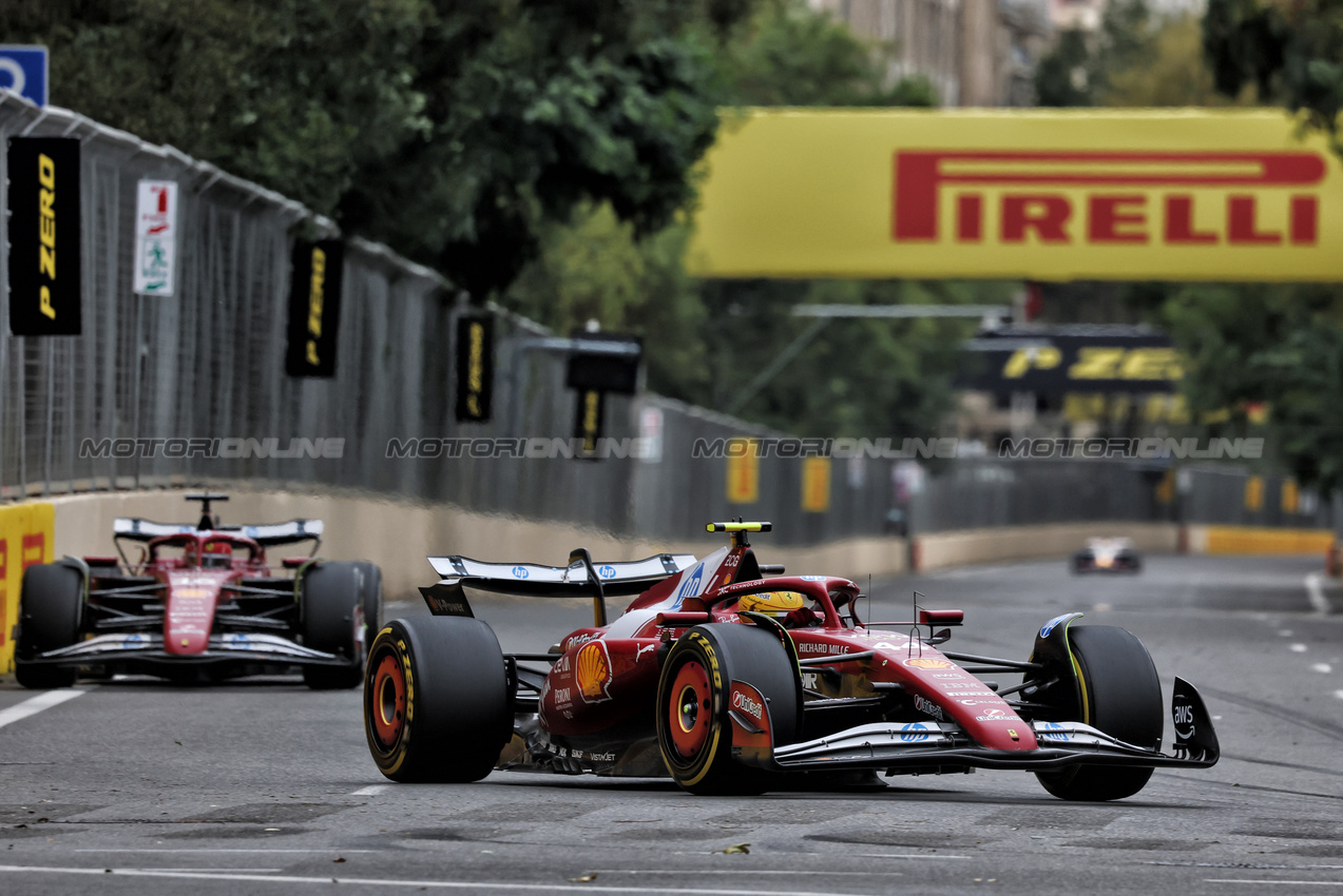 GP AZERBAIJAN, Lewis Hamilton (GBR) Ferrari SF-25.

21.09.2025. Formula 1 World Championship, Rd 17, Azerbaijan Grand Prix, Baku Street Circuit, Azerbaijan, Gara Day.

- www.xpbimages.com, EMail: requests@xpbimages.com © Copyright: Charniaux / XPB Images