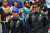GP AZERBAIJAN, (L to R): Andrea Kimi Antonelli (ITA) Mercedes AMG F1 with George Russell (GBR) Mercedes AMG F1 on the drivers' parade.

21.09.2025. Formula 1 World Championship, Rd 17, Azerbaijan Grand Prix, Baku Street Circuit, Azerbaijan, Gara Day.

- www.xpbimages.com, EMail: requests@xpbimages.com © Copyright: Batchelor / XPB Images