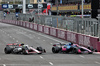 GP AZERBAIJAN, Oliver Bearman (GBR) Haas VF-25 e Pierre Gasly (FRA) Alpine F1 Team A525 battle for position.

21.09.2025. Formula 1 World Championship, Rd 17, Azerbaijan Grand Prix, Baku Street Circuit, Azerbaijan, Gara Day.

- www.xpbimages.com, EMail: requests@xpbimages.com © Copyright: Batchelor / XPB Images