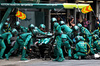 GP AZERBAIJAN, Lance Stroll (CDN) Aston Martin F1 Team AMR25 makes a pit stop.

21.09.2025. Formula 1 World Championship, Rd 17, Azerbaijan Grand Prix, Baku Street Circuit, Azerbaijan, Gara Day.

- www.xpbimages.com, EMail: requests@xpbimages.com © Copyright: Batchelor / XPB Images