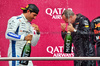 GP AZERBAIJAN, Carlos Sainz (ESP) Atlassian Williams Racing celebrates his third position on the podium.

21.09.2025. Formula 1 World Championship, Rd 17, Azerbaijan Grand Prix, Baku Street Circuit, Azerbaijan, Gara Day.

- www.xpbimages.com, EMail: requests@xpbimages.com © Copyright: Batchelor / XPB Images