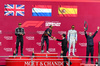 GP AZERBAIJAN, The podium (L to R): George Russell (GBR) Mercedes AMG F1, second; Max Verstappen (NLD) Red Bull Racing, vincitore; Carlos Sainz (ESP) Atlassian Williams Racing, third; Paul Monaghan (GBR) Red Bull Racing Chief Engineer.

21.09.2025. Formula 1 World Championship, Rd 17, Azerbaijan Grand Prix, Baku Street Circuit, Azerbaijan, Gara Day.

- www.xpbimages.com, EMail: requests@xpbimages.com © Copyright: Bearne / XPB Images