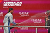 GP AZERBAIJAN, Carlos Sainz (ESP) Atlassian Williams Racing celebrates his third position on the podium.

21.09.2025. Formula 1 World Championship, Rd 17, Azerbaijan Grand Prix, Baku Street Circuit, Azerbaijan, Gara Day.

 - www.xpbimages.com, EMail: requests@xpbimages.com © Copyright: Rew / XPB Images