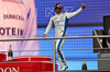 GP AZERBAIJAN, Carlos Sainz (ESP) Atlassian Williams Racing celebrates his third position on the podium.

21.09.2025. Formula 1 World Championship, Rd 17, Azerbaijan Grand Prix, Baku Street Circuit, Azerbaijan, Gara Day.

 - www.xpbimages.com, EMail: requests@xpbimages.com © Copyright: Rew / XPB Images