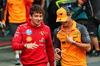 GP AZERBAIJAN, (L to R): Charles Leclerc (MON) Ferrari with Oscar Piastri (AUS) McLaren on the drivers' parade.

21.09.2025. Formula 1 World Championship, Rd 17, Azerbaijan Grand Prix, Baku Street Circuit, Azerbaijan, Gara Day.

- www.xpbimages.com, EMail: requests@xpbimages.com © Copyright: Batchelor / XPB Images