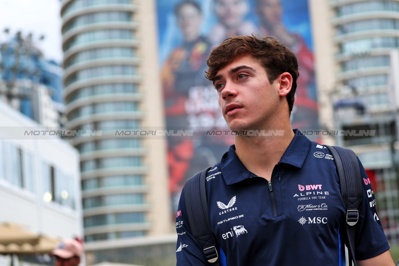 GP AZERBAIJAN, Franco Colapinto (ARG) Alpine F1 Team.

18.09.2025. Formula 1 World Championship, Rd 17, Azerbaijan Grand Prix, Baku Street Circuit, Azerbaijan, Preparation Day.

- www.xpbimages.com, EMail: requests@xpbimages.com © Copyright: Batchelor / XPB Images