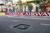 GP AZERBAIJAN, Circuit Atmosfera - exposed man hole cover on the track.

18.09.2025. Formula 1 World Championship, Rd 17, Azerbaijan Grand Prix, Baku Street Circuit, Azerbaijan, Preparation Day.

- www.xpbimages.com, EMail: requests@xpbimages.com © Copyright: Bearne / XPB Images