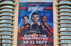 GP AZERBAIJAN, Circuit Atmosfera - Azerbaijan Grand Prix Poster on a hotel building.

18.09.2025. Formula 1 World Championship, Rd 17, Azerbaijan Grand Prix, Baku Street Circuit, Azerbaijan, Preparation Day.

 - www.xpbimages.com, EMail: requests@xpbimages.com © Copyright: Rew / XPB Images