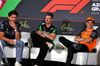 GP AZERBAIJAN, (L to R): Pierre Gasly (FRA) Alpine F1 Team; Nico Hulkenberg (GER) Sauber; e Oscar Piastri (AUS) McLaren, in the FIA Press Conference.

18.09.2025. Formula 1 World Championship, Rd 17, Azerbaijan Grand Prix, Baku Street Circuit, Azerbaijan, Preparation Day.

 - www.xpbimages.com, EMail: requests@xpbimages.com © Copyright: Rew / XPB Images