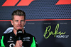 GP AZERBAIJAN, Nico Hulkenberg (GER) Sauber in the FIA Press Conference.

18.09.2025. Formula 1 World Championship, Rd 17, Azerbaijan Grand Prix, Baku Street Circuit, Azerbaijan, Preparation Day.

 - www.xpbimages.com, EMail: requests@xpbimages.com © Copyright: Rew / XPB Images
