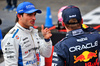 GP AZERBAIJAN, (L to R): Second placed Carlos Sainz (ESP) Atlassian Williams Racing in qualifying parc ferme with pole sitter Max Verstappen (NLD) Red Bull Racing.

20.09.2025. Formula 1 World Championship, Rd 17, Azerbaijan Grand Prix, Baku Street Circuit, Azerbaijan, Qualifiche Day.

- www.xpbimages.com, EMail: requests@xpbimages.com © Copyright: Batchelor / XPB Images