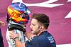 GP AZERBAIJAN, Carlos Sainz (ESP) Atlassian Williams Racing celebrates his second position in qualifying parc ferme.

20.09.2025. Formula 1 World Championship, Rd 17, Azerbaijan Grand Prix, Baku Street Circuit, Azerbaijan, Qualifiche Day.

- www.xpbimages.com, EMail: requests@xpbimages.com © Copyright: Batchelor / XPB Images