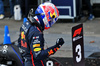 GP AZERBAIJAN, Max Verstappen (NLD) Red Bull Racing celebrates his pole position in qualifying parc ferme.

20.09.2025. Formula 1 World Championship, Rd 17, Azerbaijan Grand Prix, Baku Street Circuit, Azerbaijan, Qualifiche Day.

- www.xpbimages.com, EMail: requests@xpbimages.com © Copyright: Batchelor / XPB Images