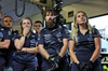 GP AZERBAIJAN, Atlassian Williams Racing watch the final stages of qualifying.

20.09.2025. Formula 1 World Championship, Rd 17, Azerbaijan Grand Prix, Baku Street Circuit, Azerbaijan, Qualifiche Day.

- www.xpbimages.com, EMail: requests@xpbimages.com © Copyright: Bearne / XPB Images