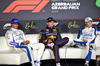 GP AZERBAIJAN, (L to R): Carlos Sainz (ESP) Atlassian Williams Racing; Max Verstappen (NLD) Red Bull Racing; e Liam Lawson (NZL) Racing Bulls, in the post qualifying FIA Press Conference.

20.09.2025. Formula 1 World Championship, Rd 17, Azerbaijan Grand Prix, Baku Street Circuit, Azerbaijan, Qualifiche Day.

- www.xpbimages.com, EMail: requests@xpbimages.com © Copyright: Bearne / XPB Images