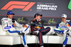 GP AZERBAIJAN, (L to R): Carlos Sainz (ESP) Atlassian Williams Racing; Max Verstappen (NLD) Red Bull Racing; e Liam Lawson (NZL) Racing Bulls, in the post qualifying FIA Press Conference.

20.09.2025. Formula 1 World Championship, Rd 17, Azerbaijan Grand Prix, Baku Street Circuit, Azerbaijan, Qualifiche Day.

- www.xpbimages.com, EMail: requests@xpbimages.com © Copyright: Bearne / XPB Images