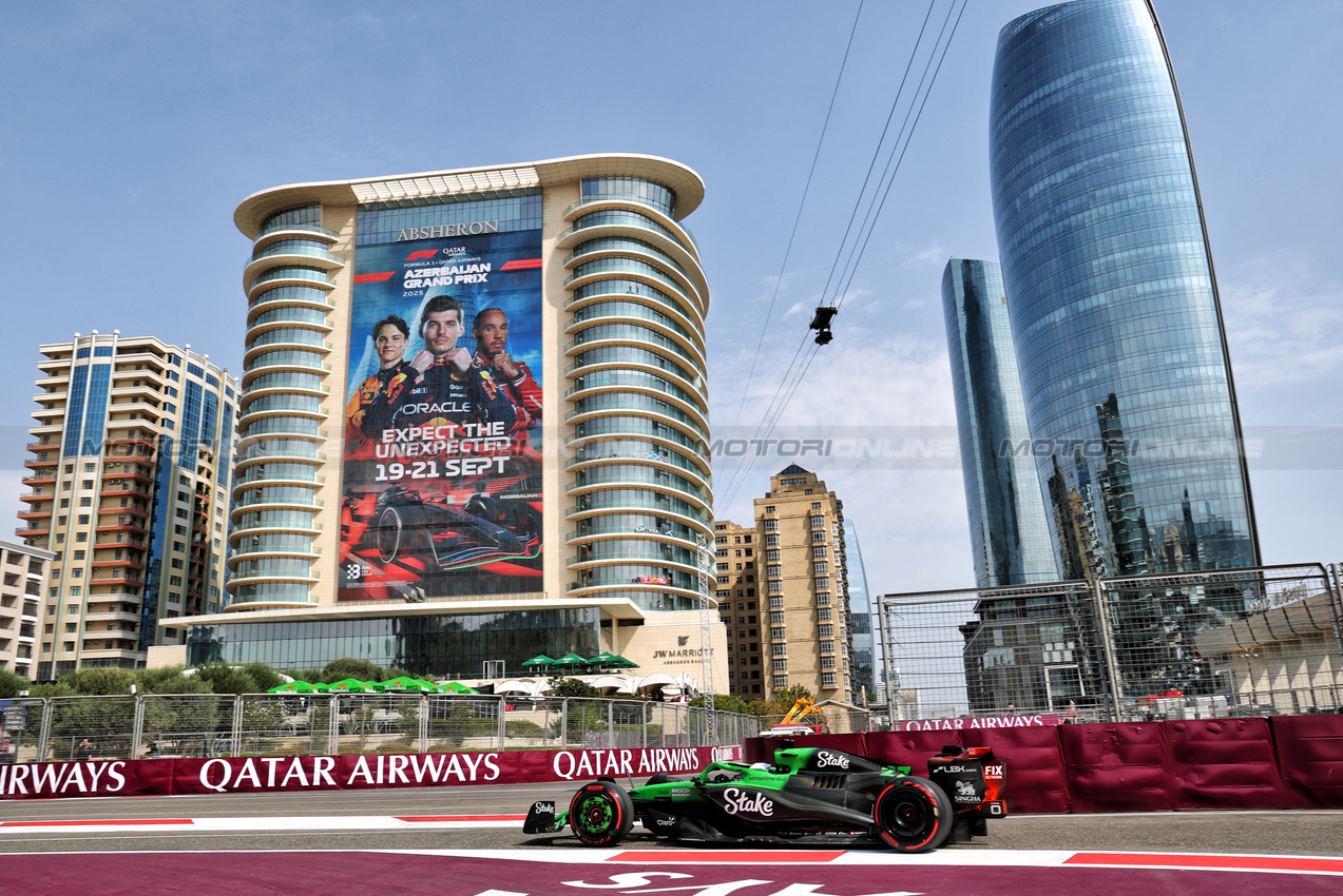 GP AZERBAIJAN, Nico Hulkenberg (GER) Sauber C45.

19.09.2025. Formula 1 World Championship, Rd 17, Azerbaijan Grand Prix, Baku Street Circuit, Azerbaijan, Practice Day.

- www.xpbimages.com, EMail: requests@xpbimages.com © Copyright: Batchelor / XPB Images