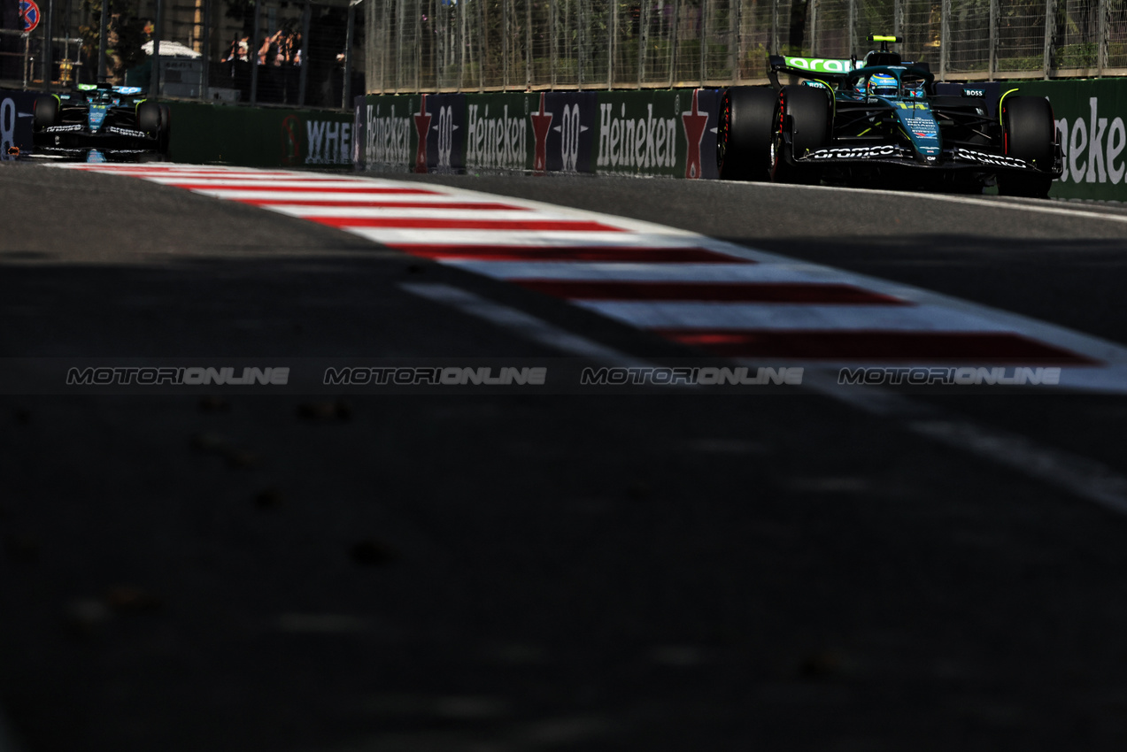 GP AZERBAIJAN, Fernando Alonso (ESP) Aston Martin F1 Team AMR25.

19.09.2025. Formula 1 World Championship, Rd 17, Azerbaijan Grand Prix, Baku Street Circuit, Azerbaijan, Practice Day.

- www.xpbimages.com, EMail: requests@xpbimages.com © Copyright: Bearne / XPB Images
