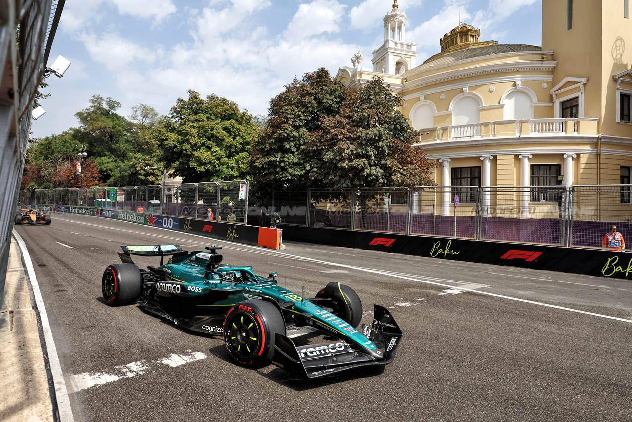 GP AZERBAIJAN, Lance Stroll (CDN) Aston Martin F1 Team AMR25.

19.09.2025. Formula 1 World Championship, Rd 17, Azerbaijan Grand Prix, Baku Street Circuit, Azerbaijan, Practice Day.

- www.xpbimages.com, EMail: requests@xpbimages.com © Copyright: Bearne / XPB Images