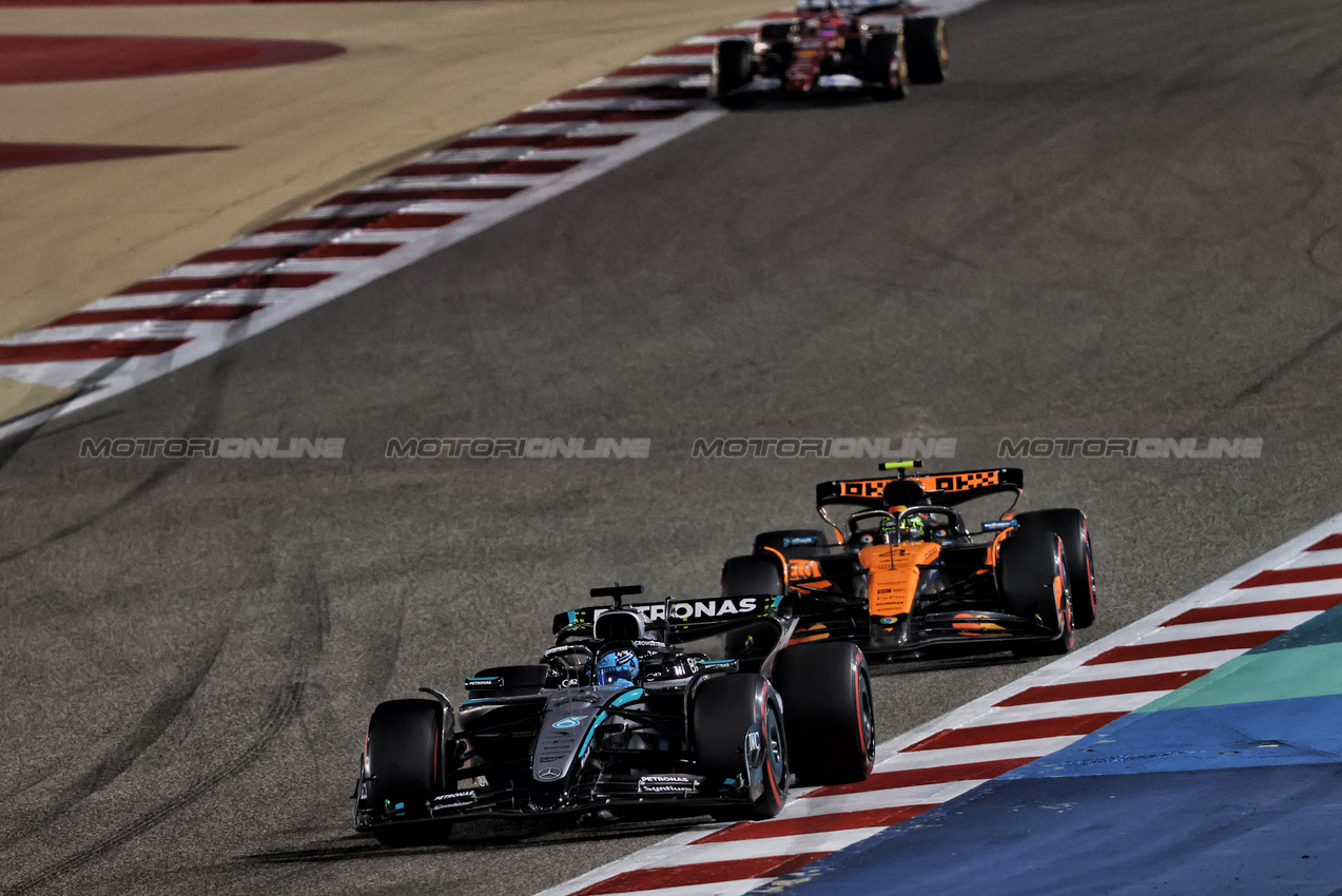 GP BAHRAIN, George Russell (GBR) Mercedes AMG F1 W16.

13.04.2025. Formula 1 World Championship, Rd 4, Bahrain Grand Prix, Sakhir, Bahrain, Gara Day.

- www.xpbimages.com, EMail: requests@xpbimages.com © Copyright: Charniaux / XPB Images