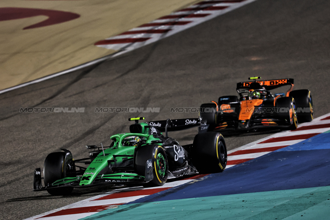 GP BAHRAIN, Gabriel Bortoleto (BRA) Sauber C45.

13.04.2025. Formula 1 World Championship, Rd 4, Bahrain Grand Prix, Sakhir, Bahrain, Gara Day.

- www.xpbimages.com, EMail: requests@xpbimages.com © Copyright: Charniaux / XPB Images