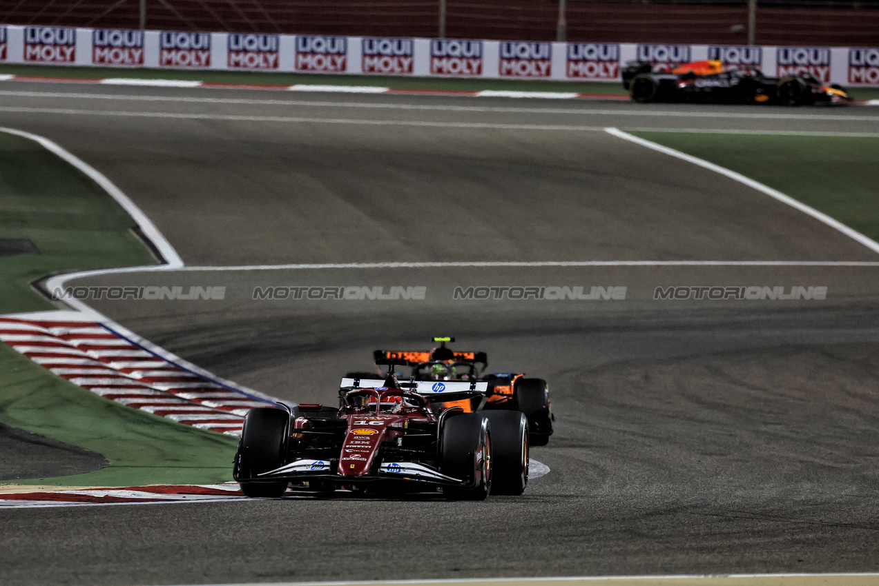 GP BAHRAIN, Charles Leclerc (MON) Ferrari SF-25.

13.04.2025. Formula 1 World Championship, Rd 4, Bahrain Grand Prix, Sakhir, Bahrain, Gara Day.

- www.xpbimages.com, EMail: requests@xpbimages.com © Copyright: Moy / XPB Images