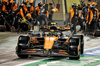 GP BAHRAIN, Lando Norris (GBR) McLaren MCL39 makes a pit stop.

13.04.2025. Formula 1 World Championship, Rd 4, Bahrain Grand Prix, Sakhir, Bahrain, Gara Day.

- www.xpbimages.com, EMail: requests@xpbimages.com © Copyright: Bearne / XPB Images