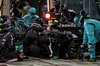 GP BAHRAIN, Andrea Kimi Antonelli (ITA) Mercedes AMG F1 W16 makes a pit stop.

13.04.2025. Formula 1 World Championship, Rd 4, Bahrain Grand Prix, Sakhir, Bahrain, Gara Day.

- www.xpbimages.com, EMail: requests@xpbimages.com © Copyright: Bearne / XPB Images