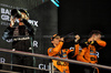 GP BAHRAIN, The podium (L to R): George Russell (GBR) Mercedes AMG F1, second; Oscar Piastri (AUS) McLaren, vincitore; Lando Norris (GBR) McLaren, third.

13.04.2025. Formula 1 World Championship, Rd 4, Bahrain Grand Prix, Sakhir, Bahrain, Gara Day.

- www.xpbimages.com, EMail: requests@xpbimages.com © Copyright: Moy / XPB Images