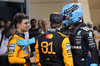 GP BAHRAIN, Lando Norris (GBR), McLaren F1 Team, George Russell (GBR), Mercedes AMG F1 e Oscar Piastri (AUS), McLaren 
13.04.2025. Formula 1 World Championship, Rd 4, Bahrain Grand Prix, Sakhir, Bahrain, Gara Day.
- www.xpbimages.com, EMail: requests@xpbimages.com © Copyright: Charniaux / XPB Images