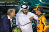 GP BAHRAIN, (L to R): Luca di Montezemolo (ITA) with Mohammed Bin Sulayem (UAE) FIA President e Lando Norris (GBR) McLaren in parc ferme.

13.04.2025. Formula 1 World Championship, Rd 4, Bahrain Grand Prix, Sakhir, Bahrain, Gara Day.

- www.xpbimages.com, EMail: requests@xpbimages.com © Copyright: Bearne / XPB Images