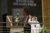 GP BAHRAIN, Crown Prince Shaikh Salman bin Isa Hamad Al Khalifa (BRN) on the podium.

13.04.2025. Formula 1 World Championship, Rd 4, Bahrain Grand Prix, Sakhir, Bahrain, Gara Day.

- www.xpbimages.com, EMail: requests@xpbimages.com © Copyright: Bearne / XPB Images