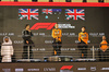 GP BAHRAIN, The podium (L to R): George Russell (GBR) Mercedes AMG F1, second; Oscar Piastri (AUS) McLaren, vincitore; Lando Norris (GBR) McLaren, third; Andrea Stella (ITA) McLaren Team Principal.

13.04.2025. Formula 1 World Championship, Rd 4, Bahrain Grand Prix, Sakhir, Bahrain, Gara Day.

- www.xpbimages.com, EMail: requests@xpbimages.com © Copyright: Bearne / XPB Images