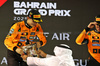 GP BAHRAIN, Gara winner Oscar Piastri (AUS) McLaren celebrates on the podium.

13.04.2025. Formula 1 World Championship, Rd 4, Bahrain Grand Prix, Sakhir, Bahrain, Gara Day.

- www.xpbimages.com, EMail: requests@xpbimages.com © Copyright: Bearne / XPB Images