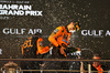 GP BAHRAIN, Lando Norris (GBR) McLaren celebrates his third position on the podium.

13.04.2025. Formula 1 World Championship, Rd 4, Bahrain Grand Prix, Sakhir, Bahrain, Gara Day.

- www.xpbimages.com, EMail: requests@xpbimages.com © Copyright: Bearne / XPB Images